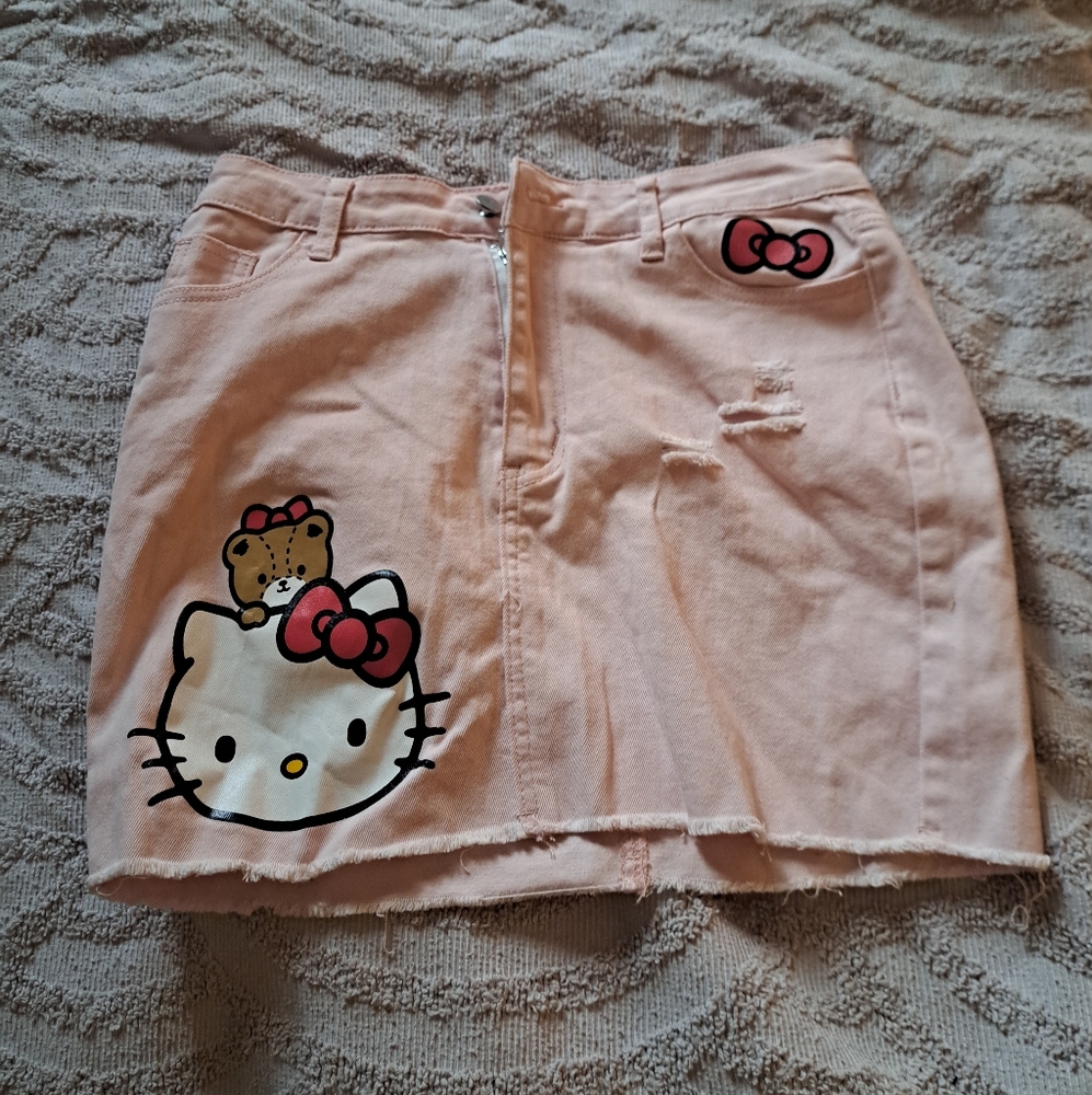Hello Kitty Pink Denim Skirt